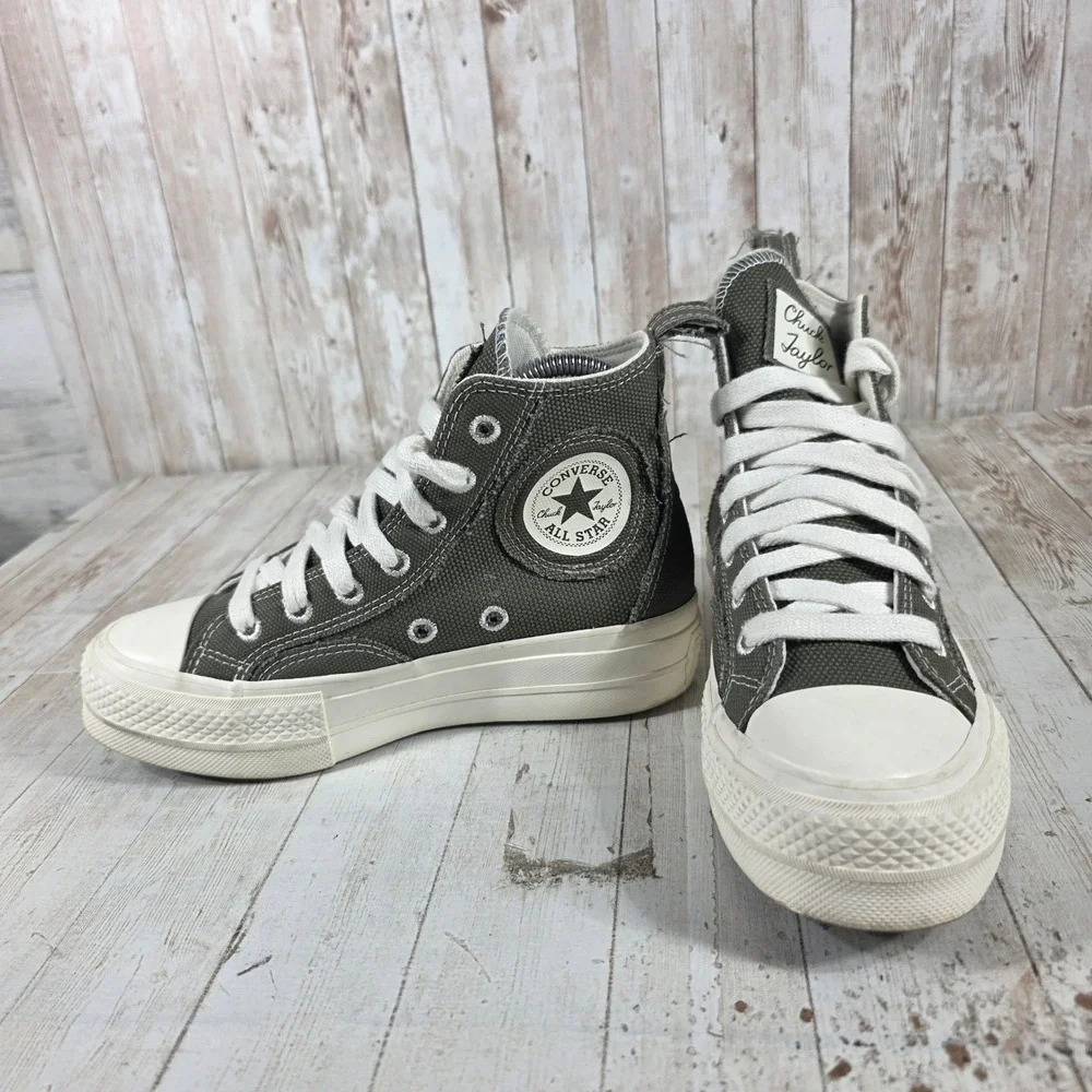 Converse Chuck Taylor All Star Lift‎ Hi Platform Khaki Green A06099C Womens 5.5